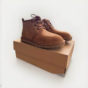 UGG Womens Neumel Chukka Boot Brown Suede Size 7 Suede Lined Warm